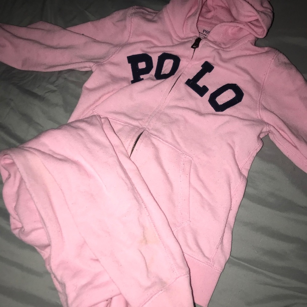 Pink Polo sweat suit